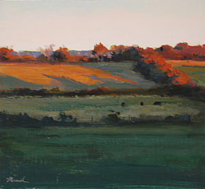 Farm in Autumn Light Study